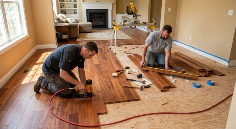 Cherry Floor Installation in Dover, DE