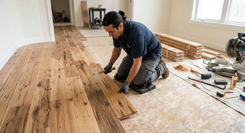 Hickory Floor Installation in Dover, DE