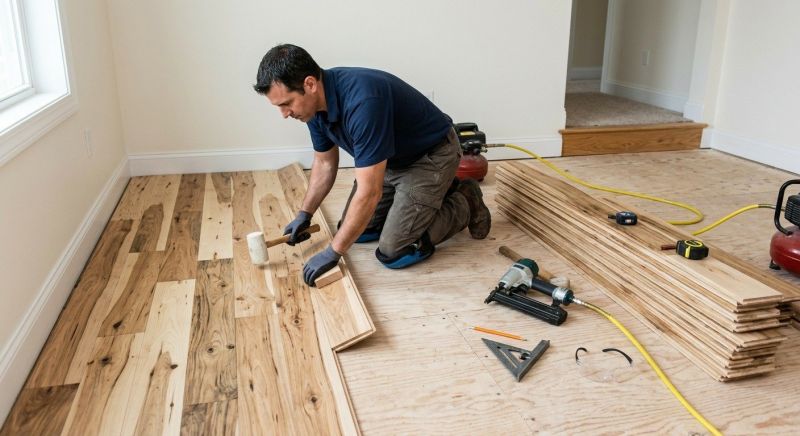 Hickory Floor Installation in Dover, DE