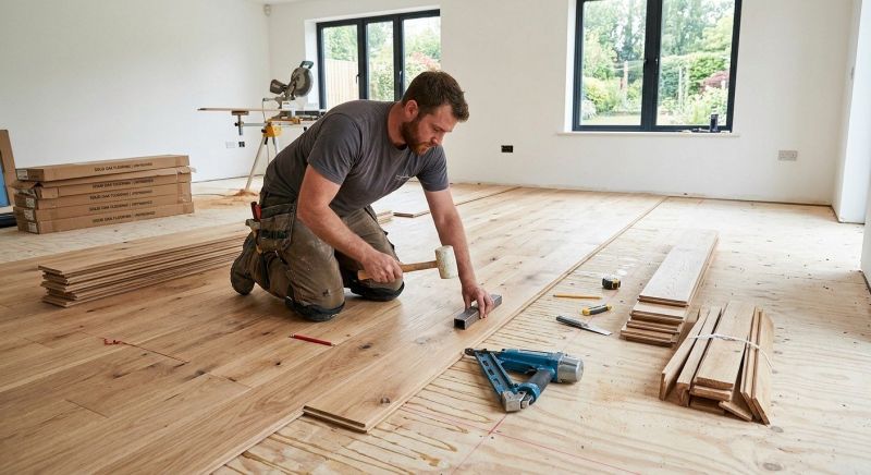 White Oak Floor Installation in Dover, DE