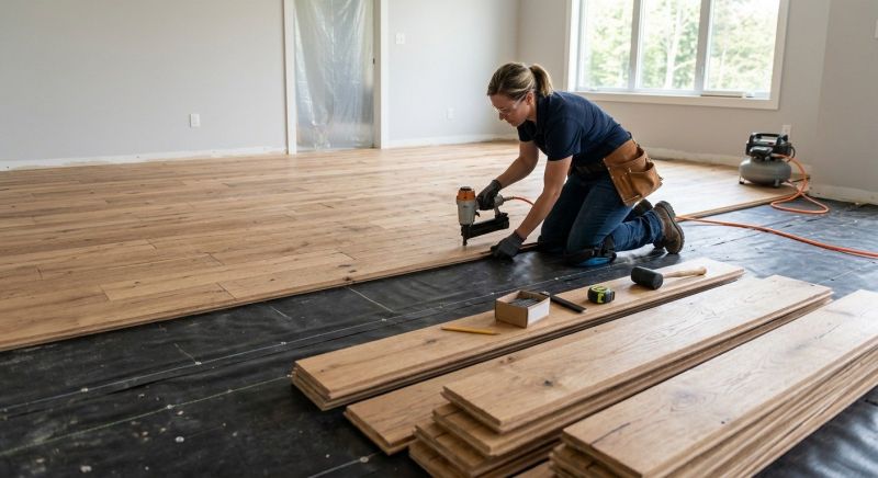Wide Plank Floor Installation in Dover, DE